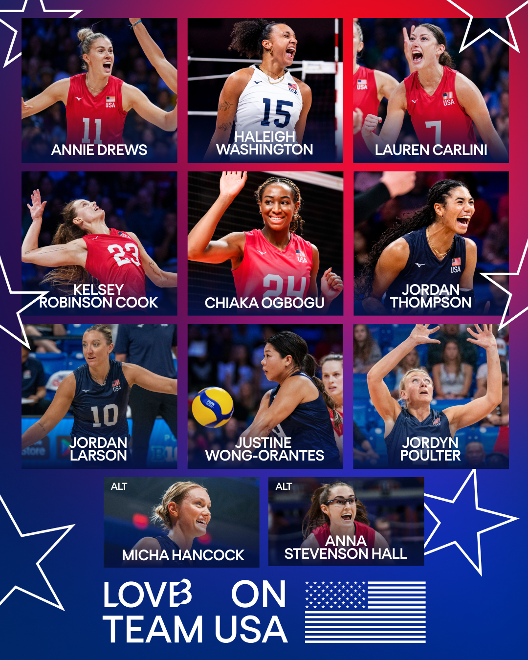 Nine LOVB Pro Athletes Named to Paris 2024 Olympic Roster